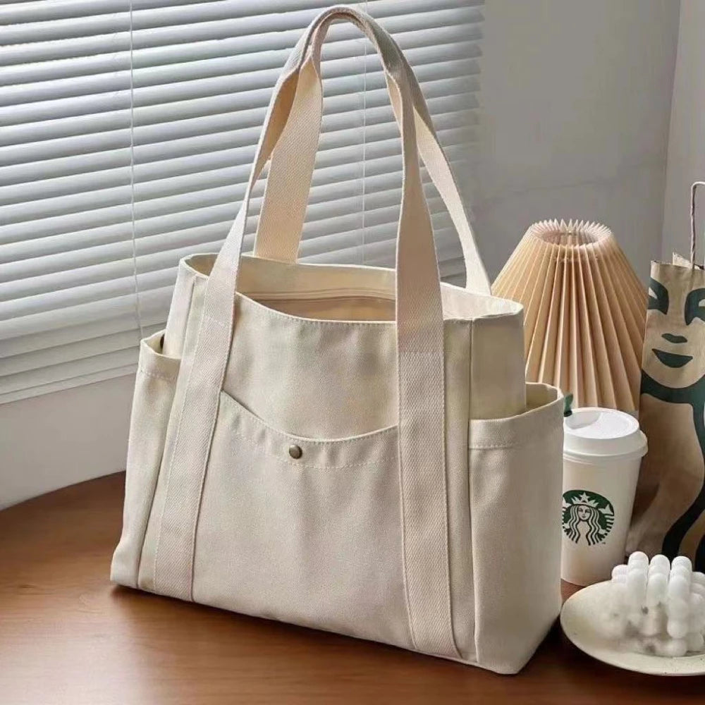 Daily – Große Canvas-Tasche mit Reißverschluss