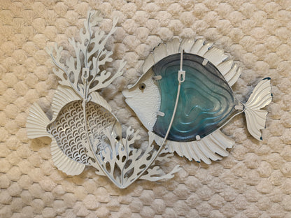 Fisch – Metallbild mit Fisch und Korallenmotiv