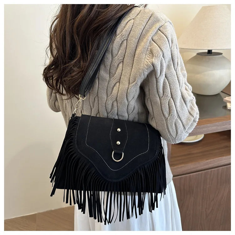 Tassel – Vintage Umhängetasche mit Fransen