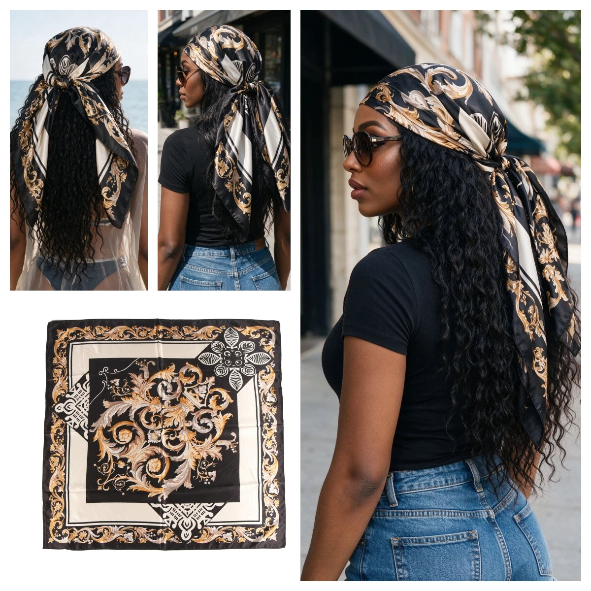 Baroque – Tuch mit Vintage-Print