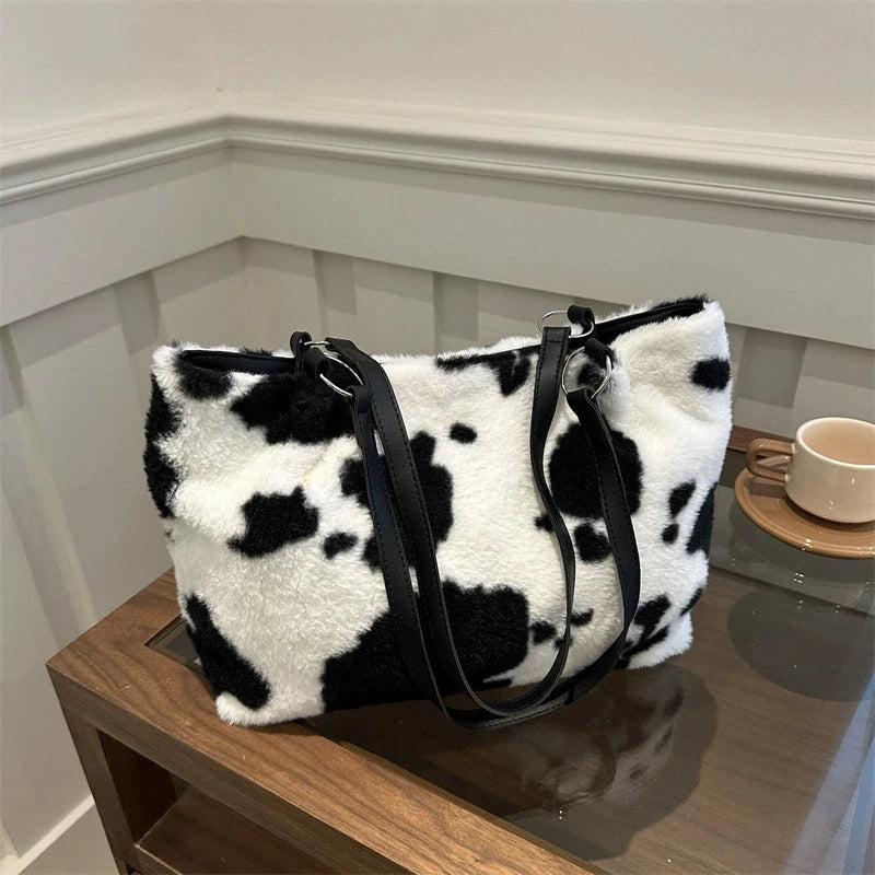 Cow – Große Shopper-Tasche mit Kuh-Print