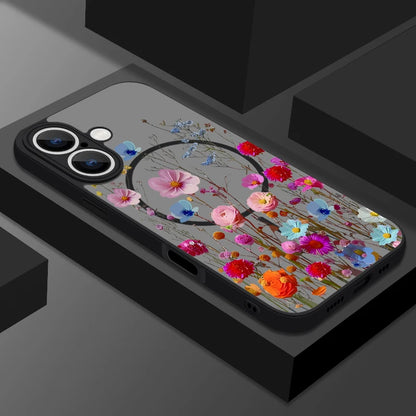 Flower – Matte Magnetische Handyhülle mit Blumen-Design