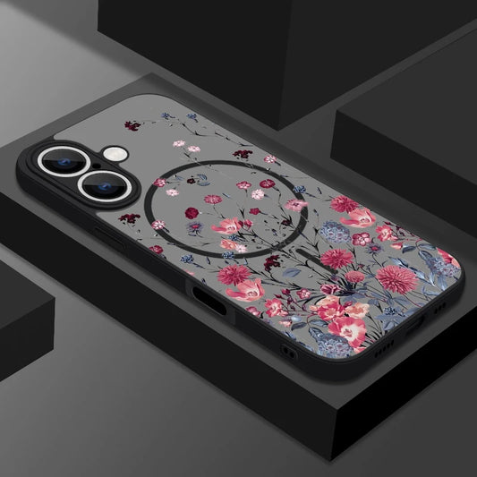 Flower – Matte Magnetische Handyhülle mit Blumen-Design