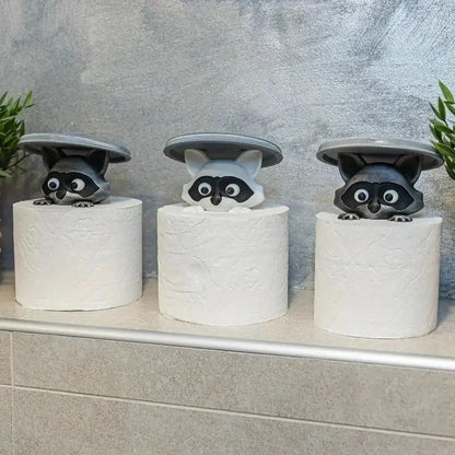 Waschbär – Toilettenpapierhalter mit Waschbär-Design