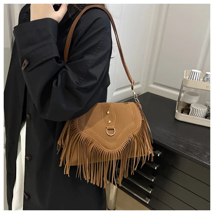 Tassel – Vintage Umhängetasche mit Fransen