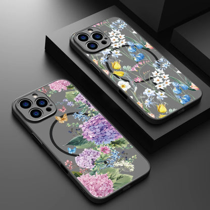 Flower – Matte Magnetische Handyhülle mit Blumen-Design