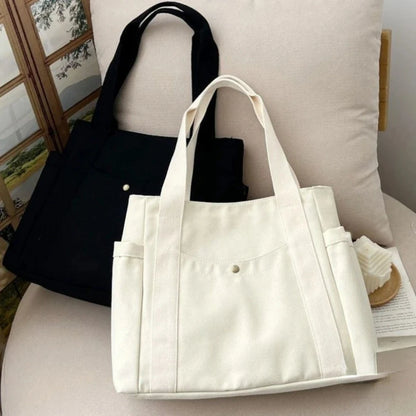 Daily – Große Canvas-Tasche mit Reißverschluss