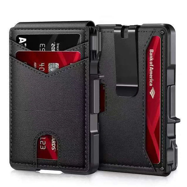 Slim – RFID-Kartenetui mit Pop-up-Funktion & Geldklammer