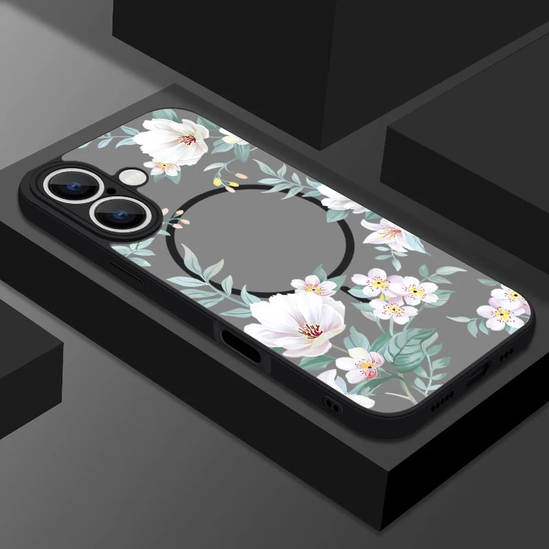 Flower – Matte Magnetische Handyhülle mit Blumen-Design