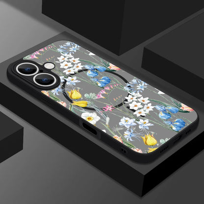 Flower – Matte Magnetische Handyhülle mit Blumen-Design