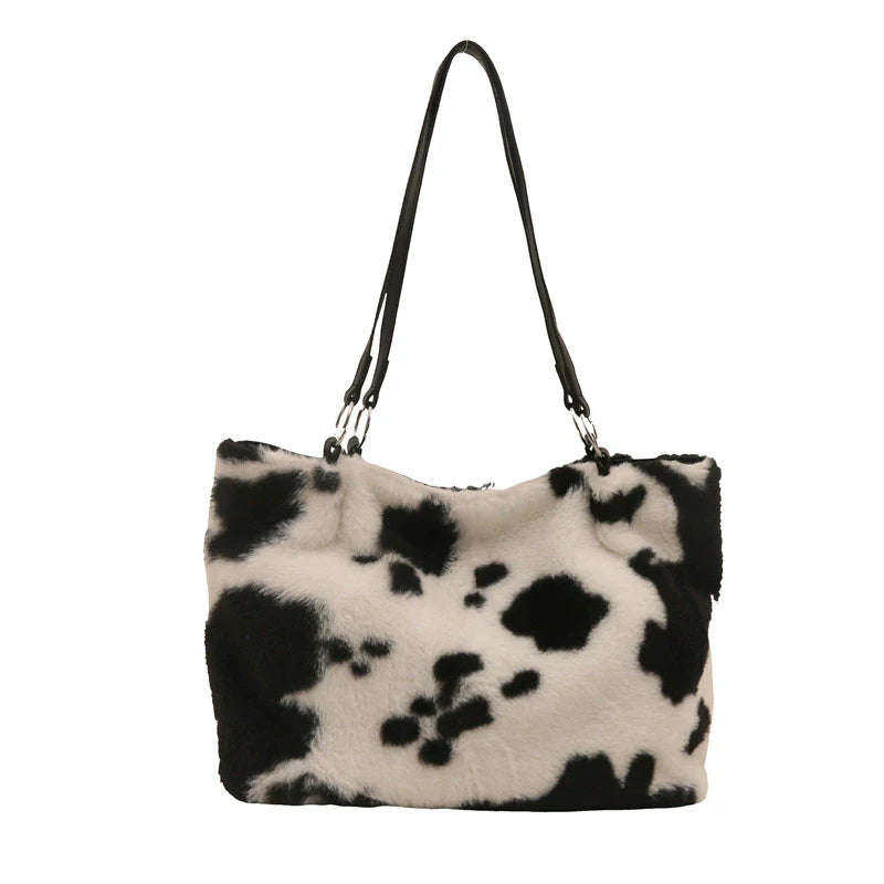 Cow – Große Shopper-Tasche mit Kuh-Print