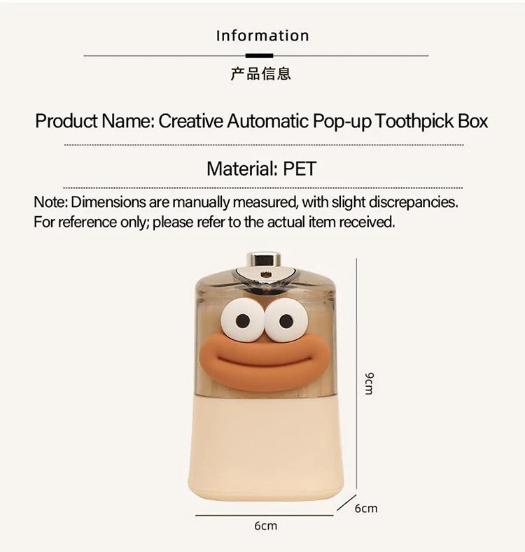 Pico – Cartoon-Zahnstocherhalter mit Druckmechanismus