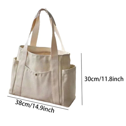 Daily – Große Canvas-Tasche mit Reißverschluss