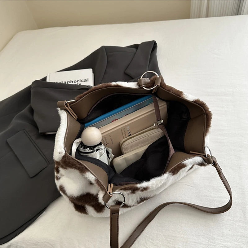 Cow – Große Shopper-Tasche mit Kuh-Print