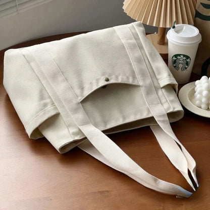 Daily – Große Canvas-Tasche mit Reißverschluss
