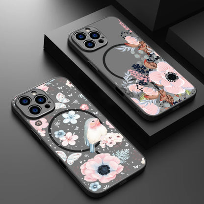 Flower – Matte Magnetische Handyhülle mit Blumen-Design