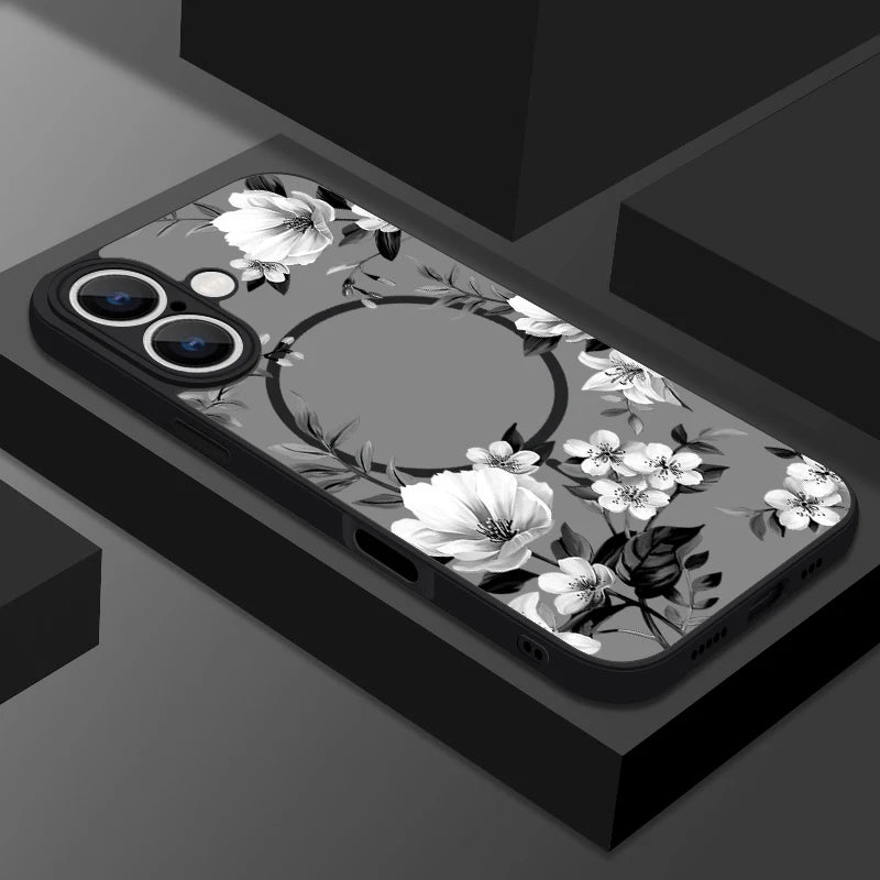 Flower – Matte Magnetische Handyhülle mit Blumen-Design