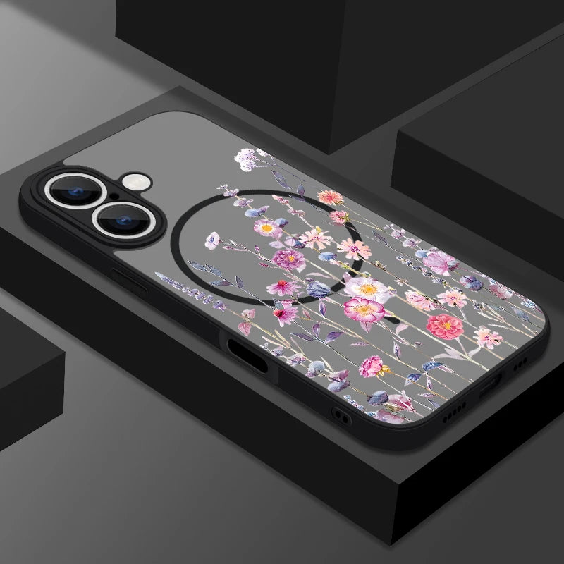 Flower – Matte Magnetische Handyhülle mit Blumen-Design
