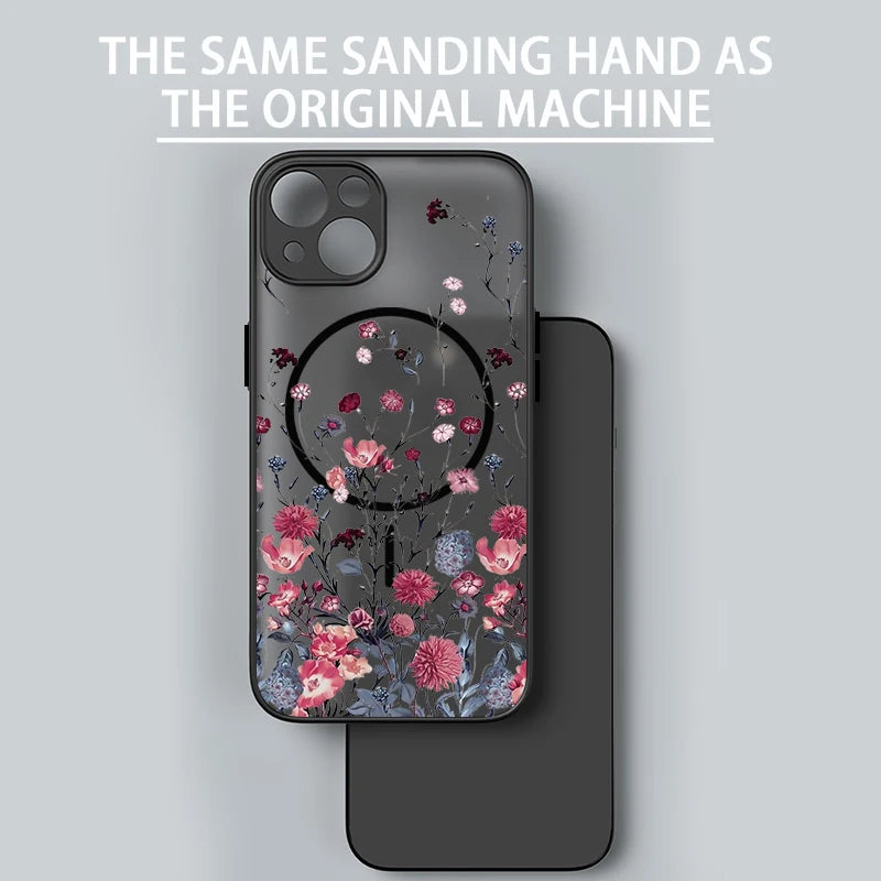 Flower – Matte Magnetische Handyhülle mit Blumen-Design