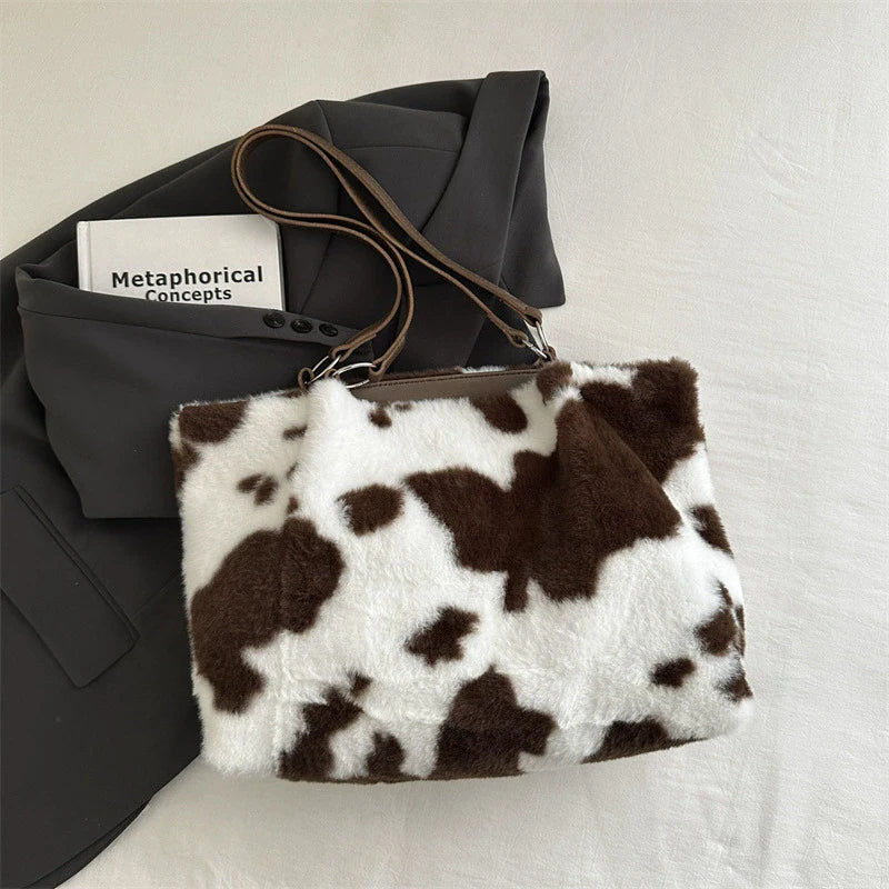 Cow – Große Shopper-Tasche mit Kuh-Print