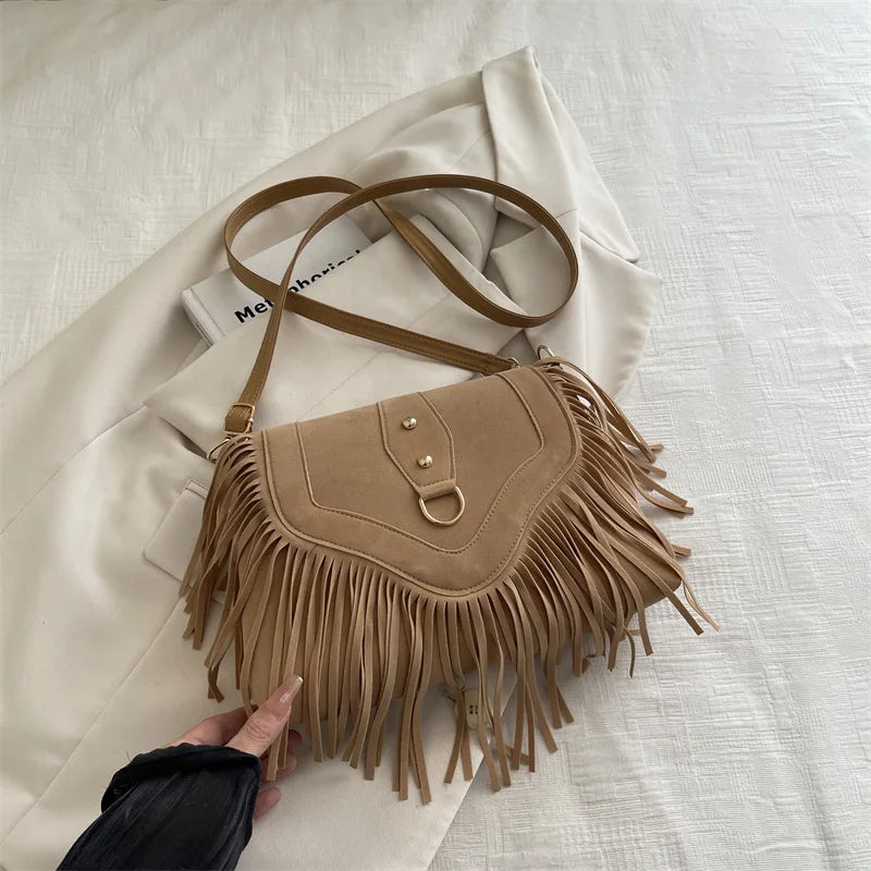 Tassel – Vintage Umhängetasche mit Fransen
