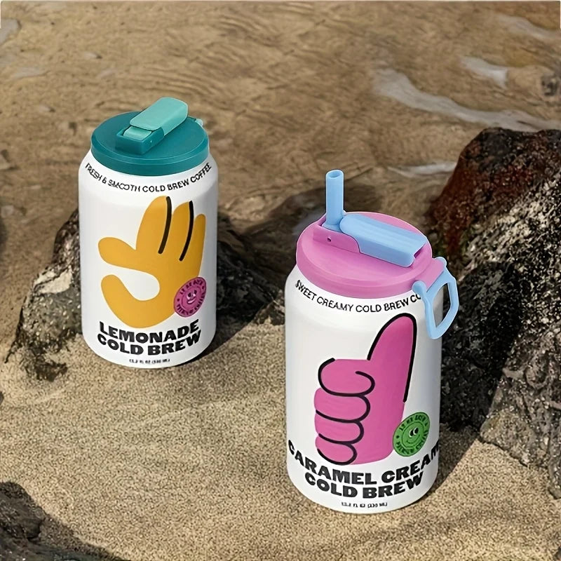 Drink – Wiederverwendbarer Dosendeckel mit Strohhalm