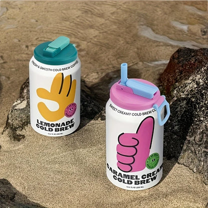 Drink – Wiederverwendbarer Dosendeckel mit Strohhalm