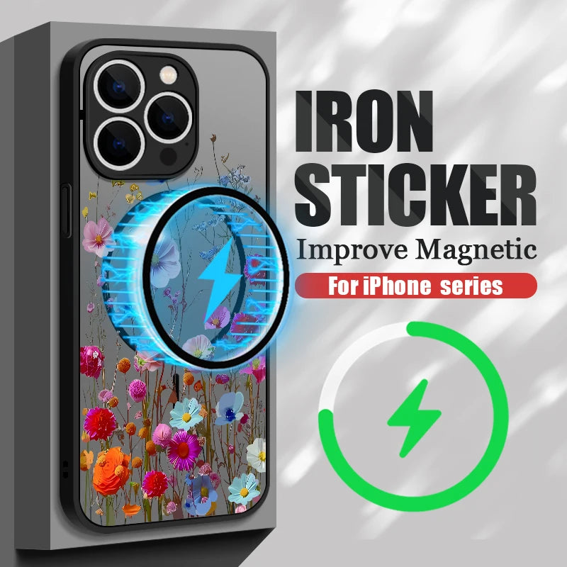 Flower – Matte Magnetische Handyhülle mit Blumen-Design