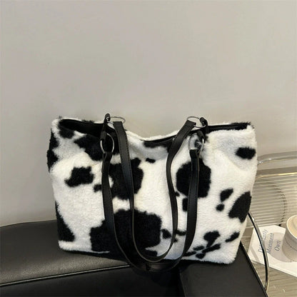 Cow – Große Shopper-Tasche mit Kuh-Print