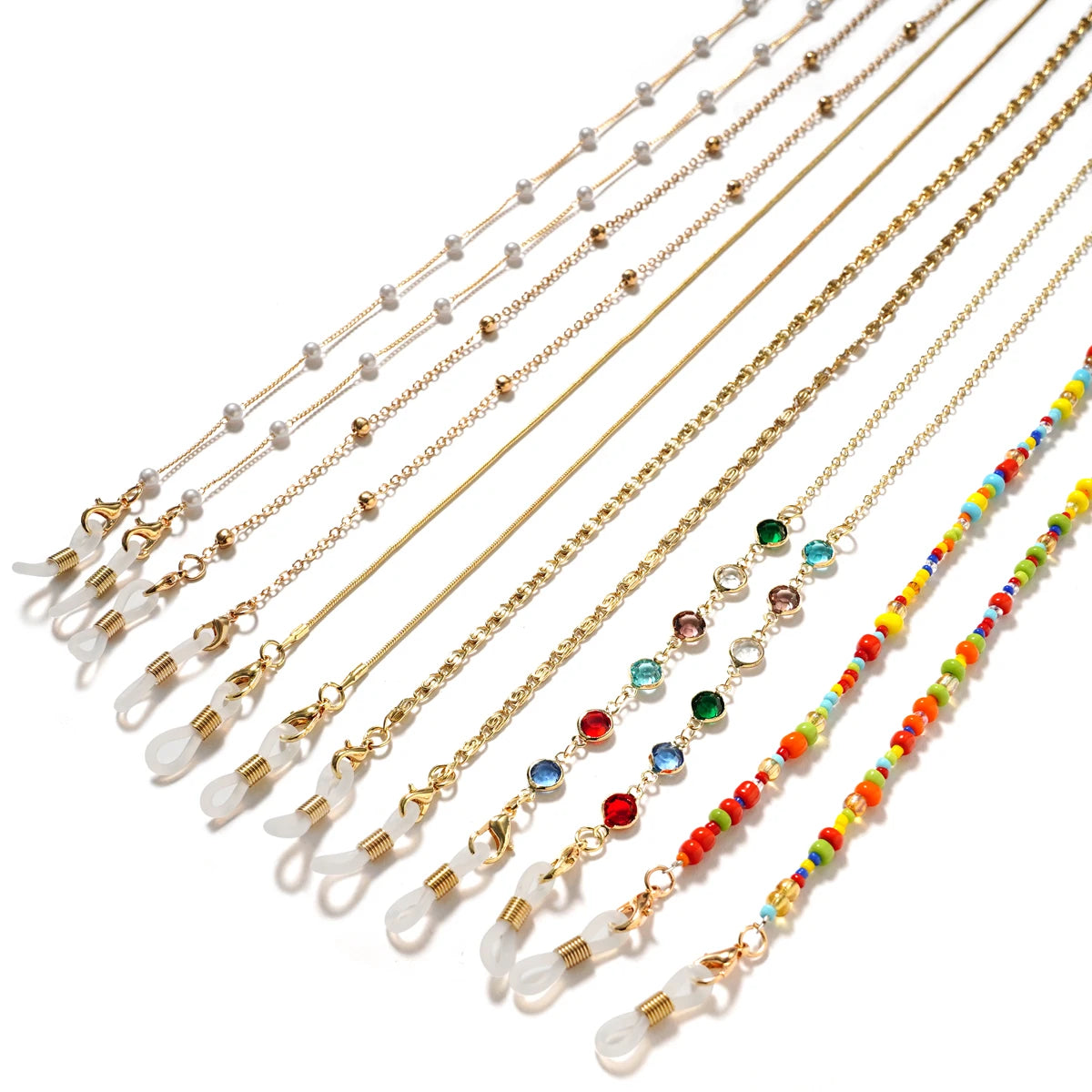 Pearl – Brillenkette mit Perlen- & Kristall-Design