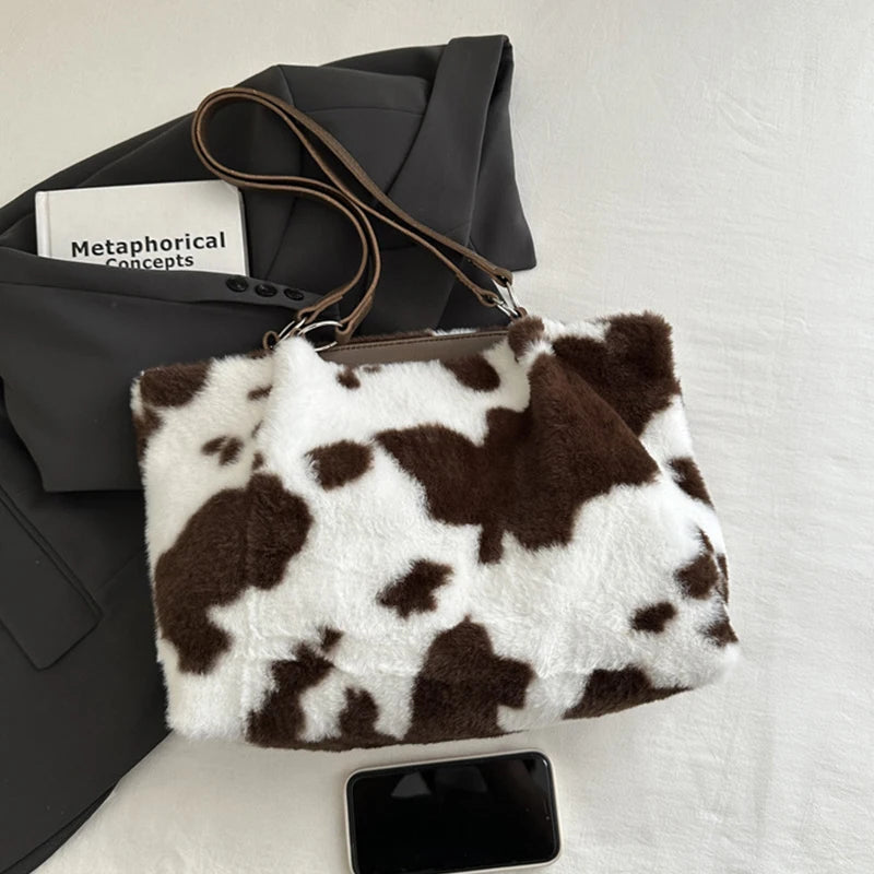 Cow – Große Shopper-Tasche mit Kuh-Print