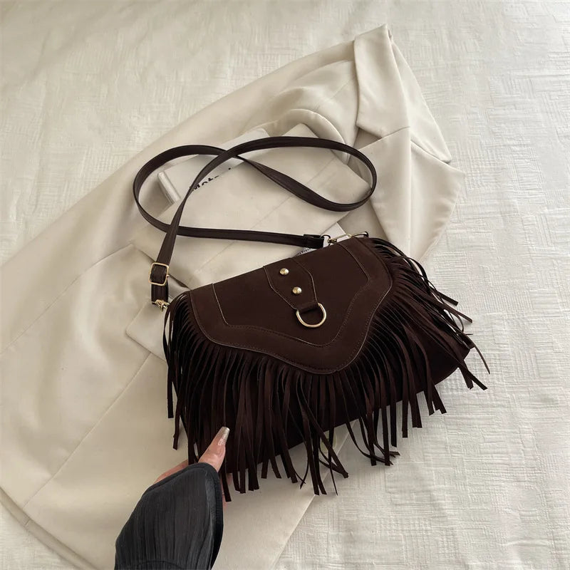 Tassel – Vintage Umhängetasche mit Fransen
