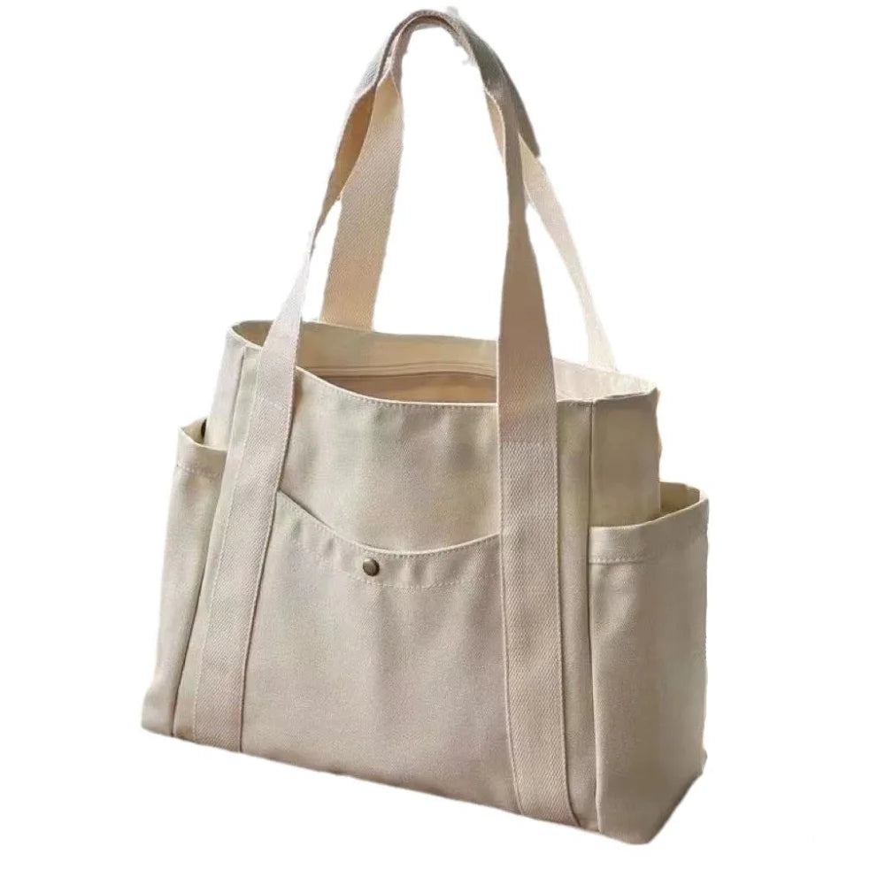 Daily – Große Canvas-Tasche mit Reißverschluss