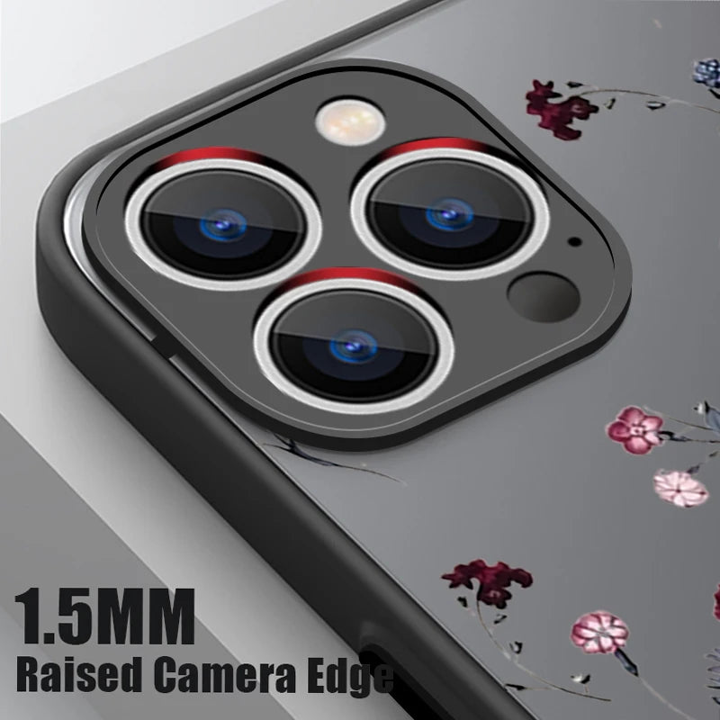 Flower – Matte Magnetische Handyhülle mit Blumen-Design