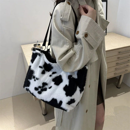 Cow – Große Shopper-Tasche mit Kuh-Print