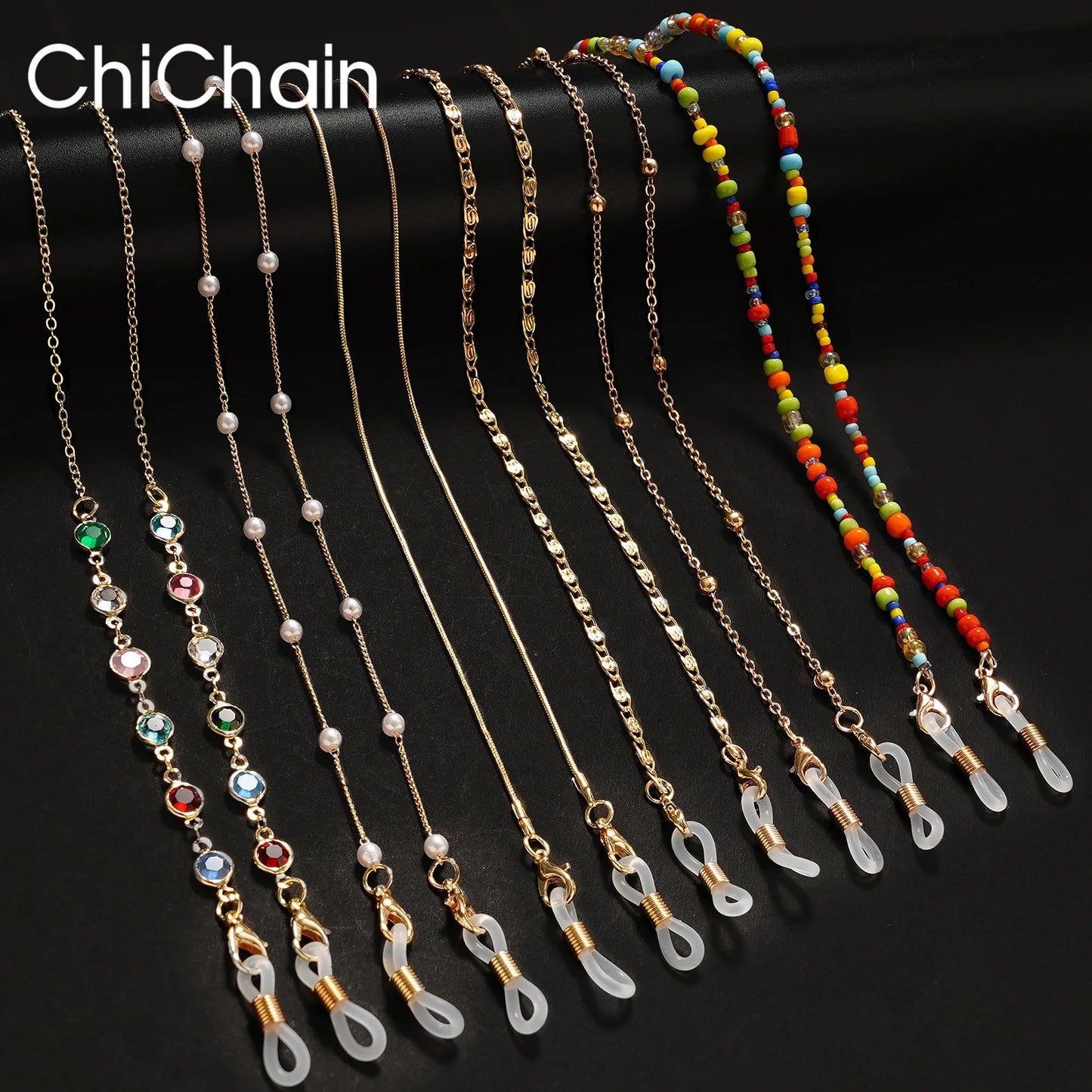 Pearl – Brillenkette mit Perlen- & Kristall-Design