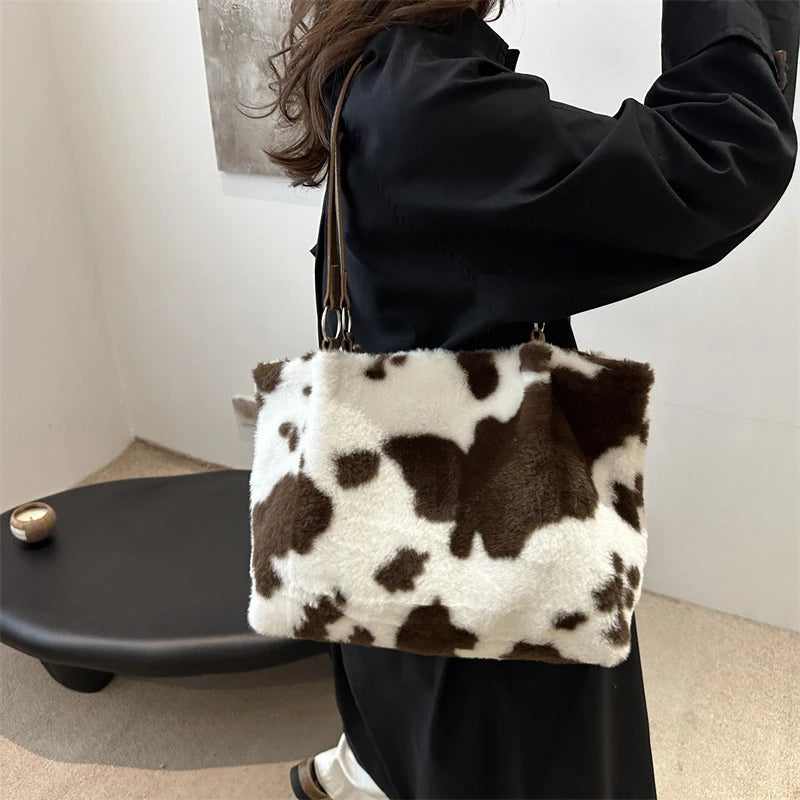 Cow – Große Shopper-Tasche mit Kuh-Print