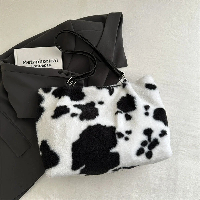 Cow – Große Shopper-Tasche mit Kuh-Print
