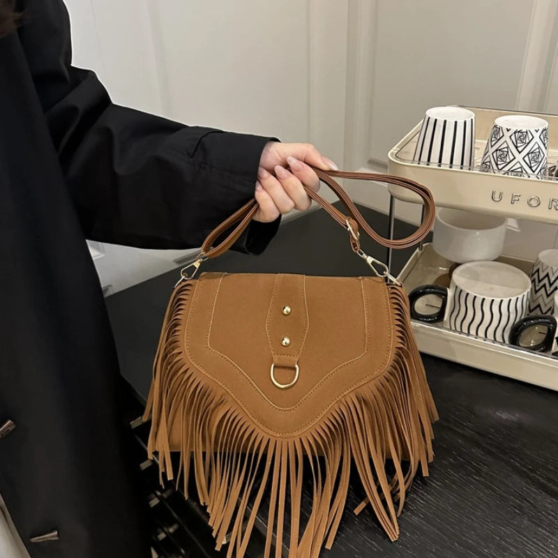 Tassel – Vintage Umhängetasche mit Fransen