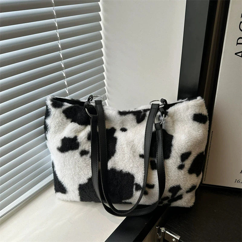 Cow – Große Shopper-Tasche mit Kuh-Print