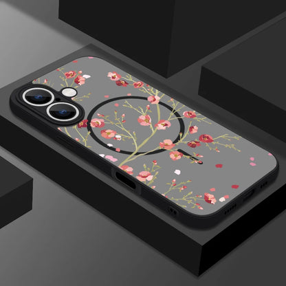 Flower – Matte Magnetische Handyhülle mit Blumen-Design