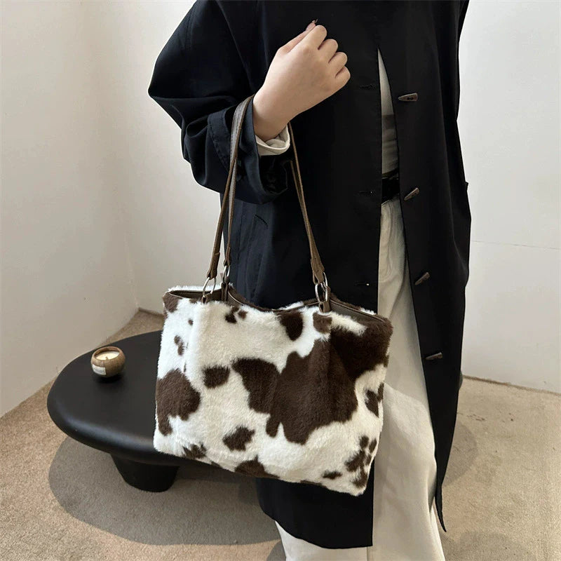 Cow – Große Shopper-Tasche mit Kuh-Print