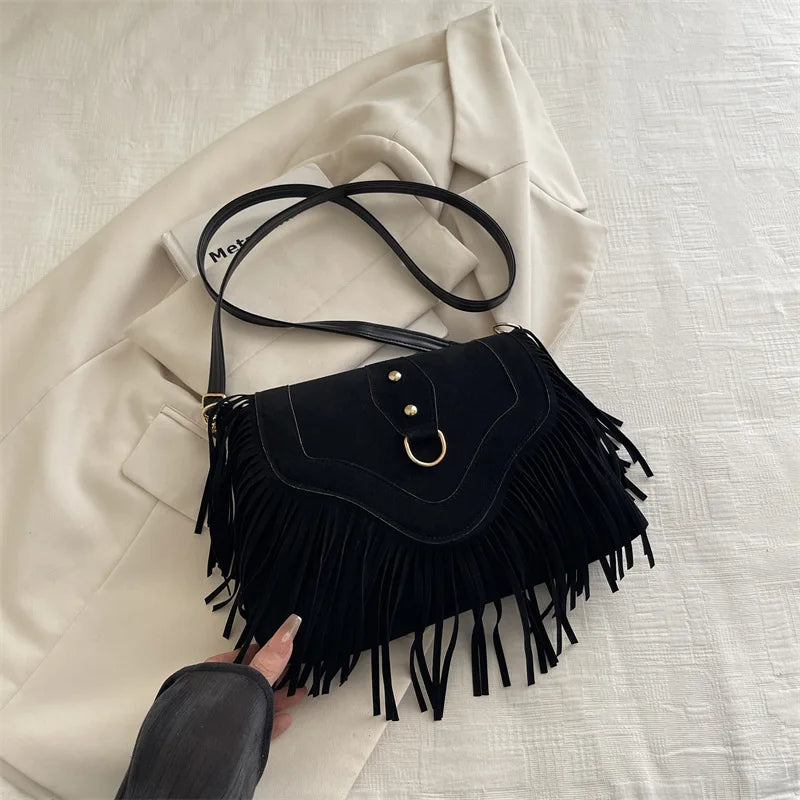 Tassel – Vintage Umhängetasche mit Fransen